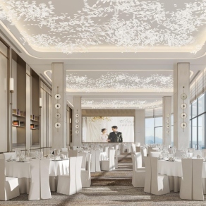 现代酒店宴会厅3D模型下载